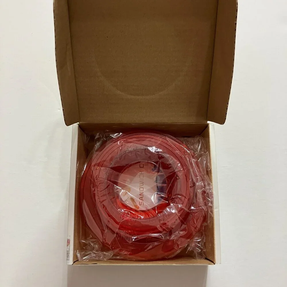 Sandwich Cutter & Sealer Set For Kids School Lunch Red Circle Round New